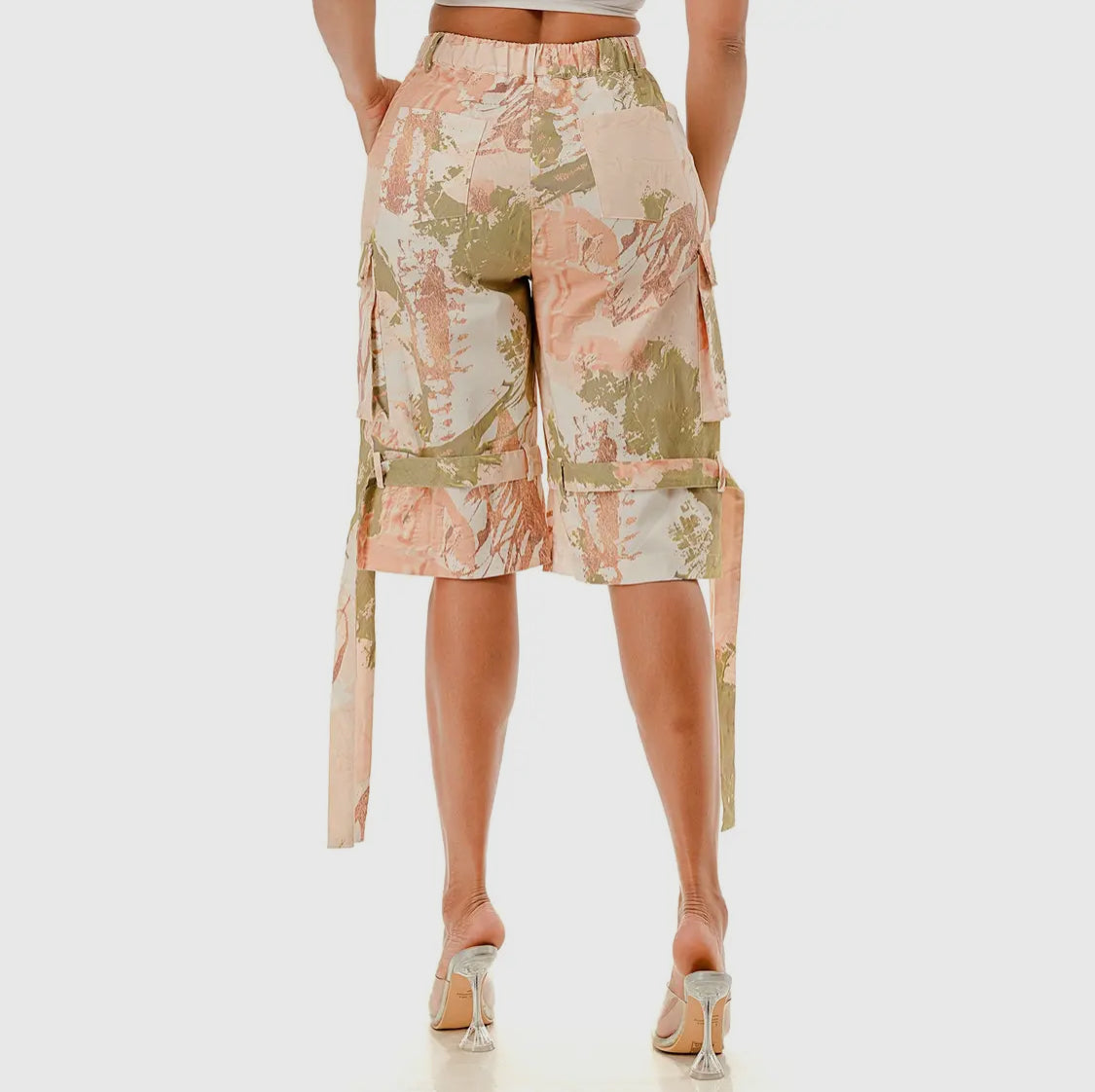 Blush Camo Cargo Shorts