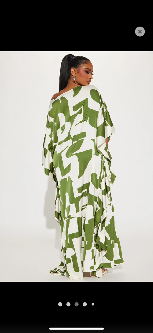 Geo Abstract Dress( Curvy)