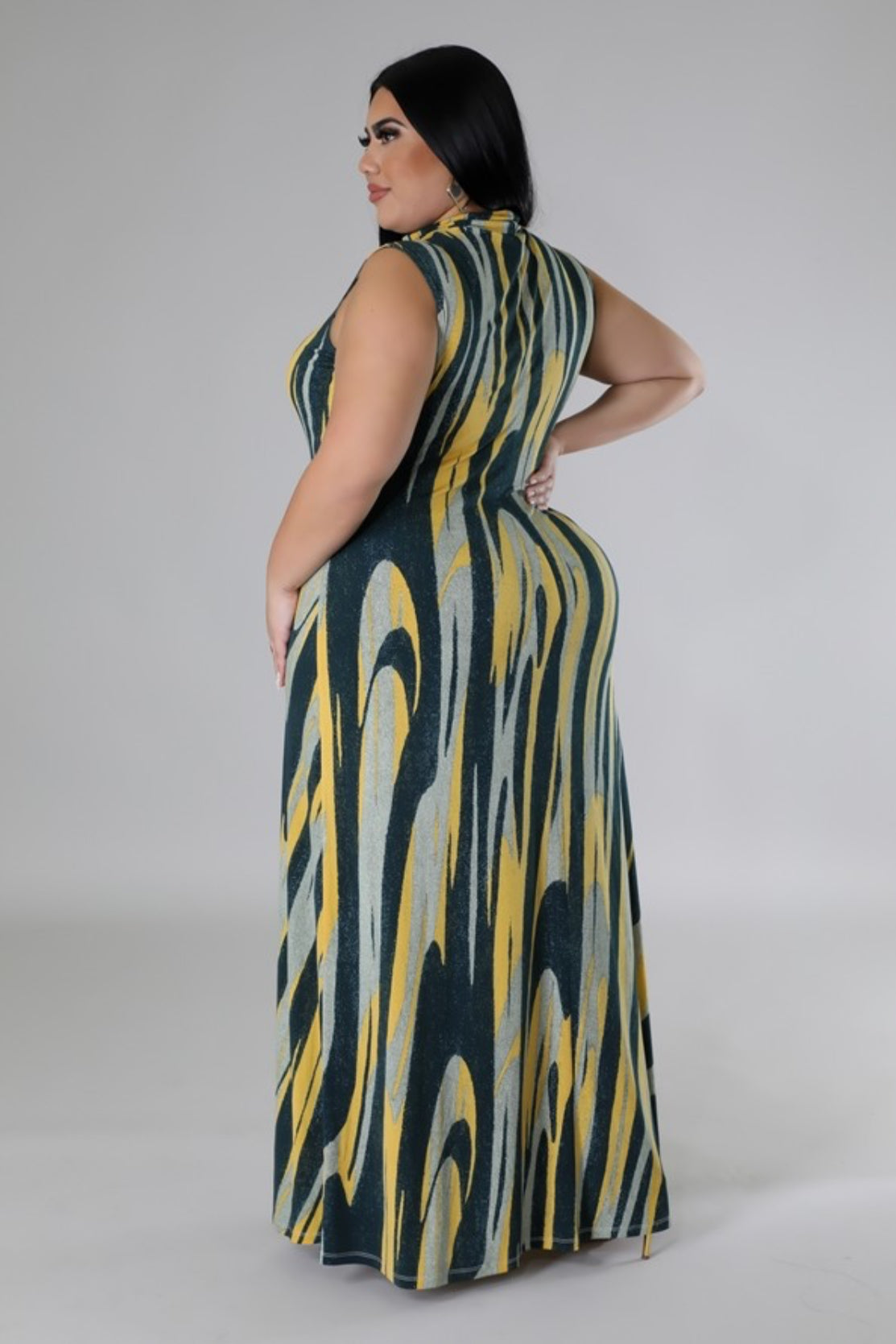 Yellow Green Maxi Dress