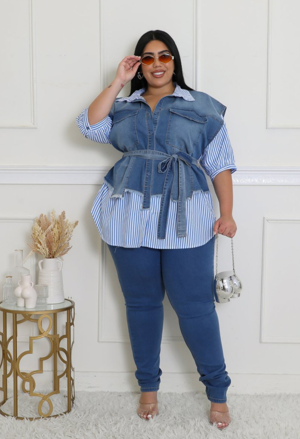 Jean Tunic Top