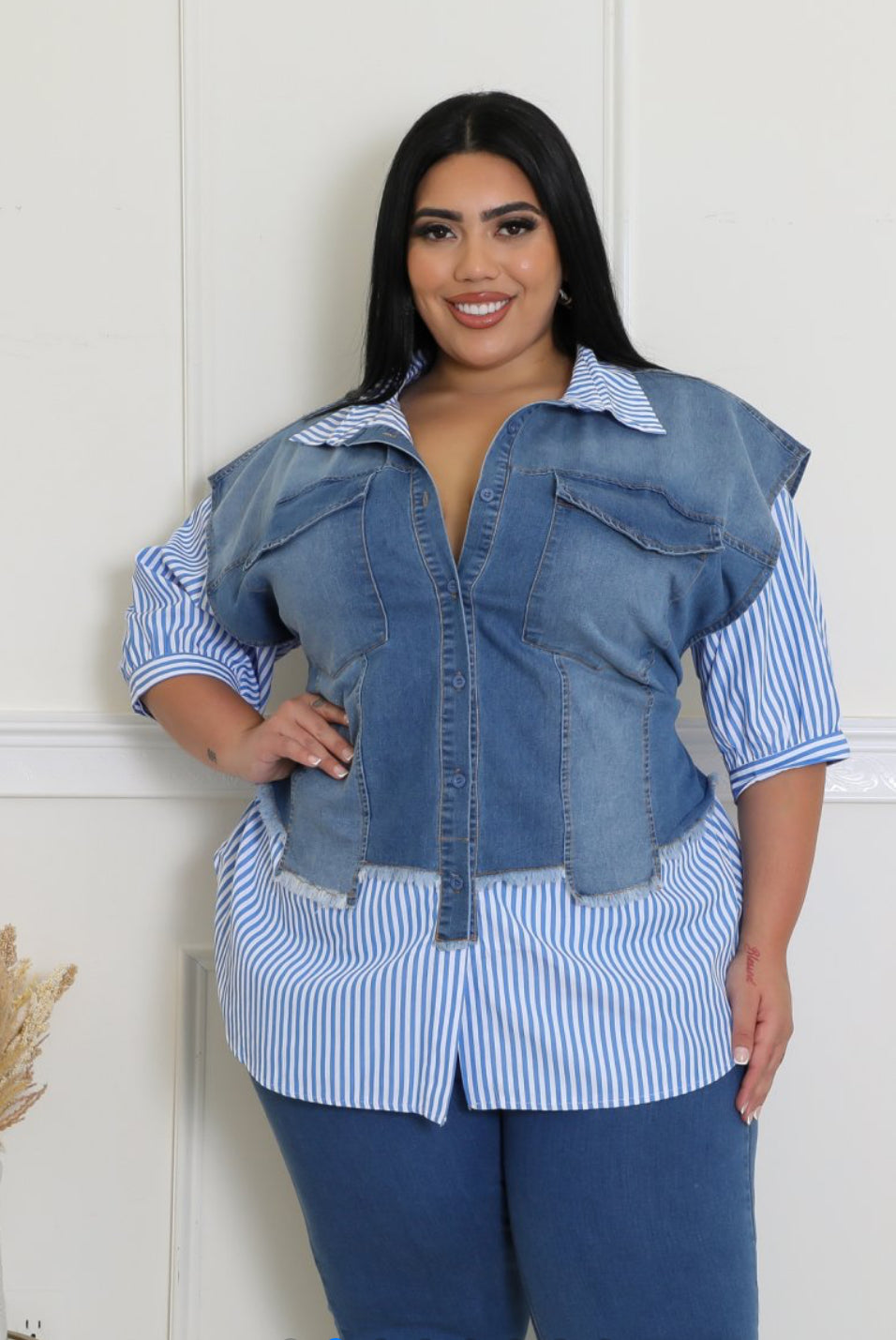 Jean Tunic Top