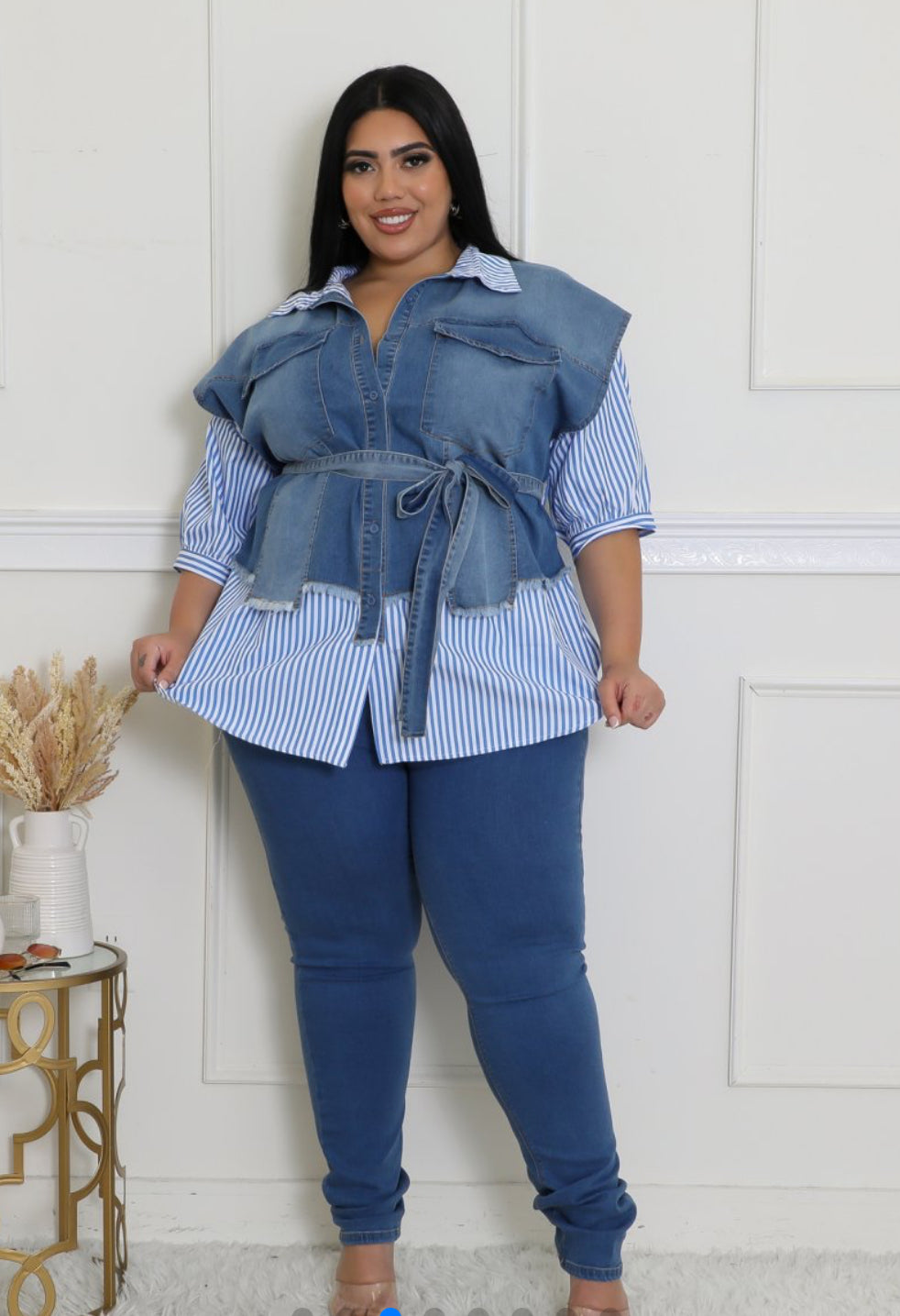 Jean Tunic Top